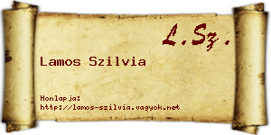 Lamos Szilvia névjegykártya