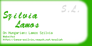 szilvia lamos business card